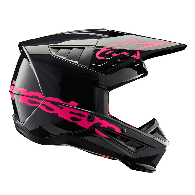 Casco da motocross Alpinestars S-M5 Corp nero e rosa