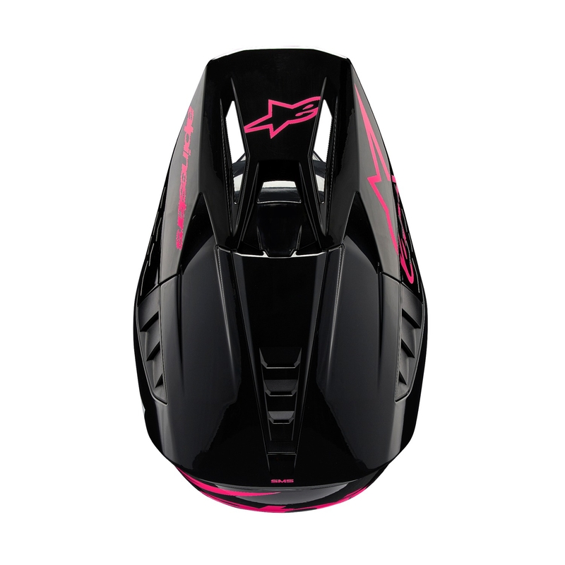 Casco da motocross Alpinestars S-M5 Corp nero e rosa