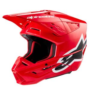 Casco da motocross Alpinestars S-M5 Corp rosso