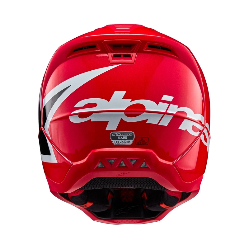 Casco da motocross Alpinestars S-M5 Corp rosso