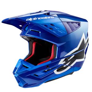 Alpinestars S-M5 Corp casco da motocross blu