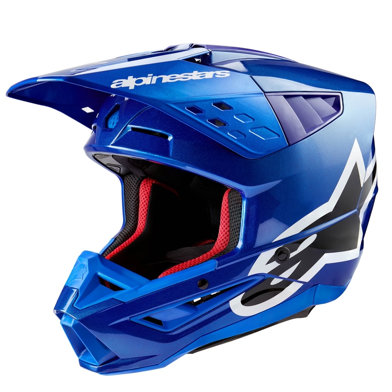 Alpinestars S-M5 Corp casco da motocross blu