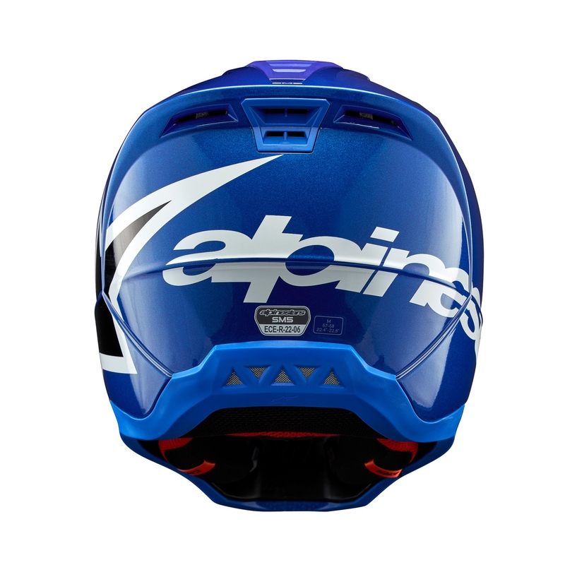 Alpinestars S-M5 Corp casco da motocross blu