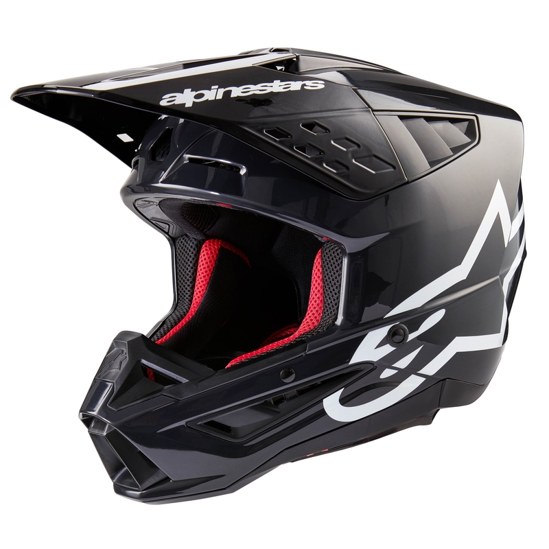 Casco da motocross Alpinestars S-M5 Corp grigio scuro