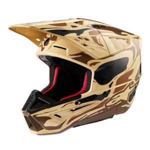 Alpinestars S-M5 Mineral casco da motocross marrone scuro opaco camo