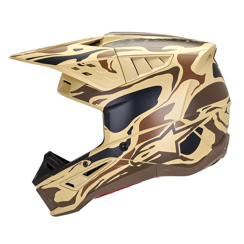 Alpinestars S-M5 Mineral casco da motocross marrone scuro opaco camo