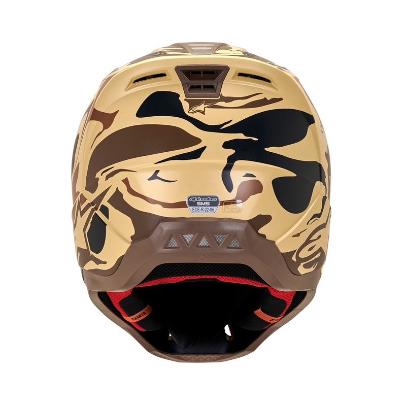 Alpinestars S-M5 Mineral casco da motocross marrone scuro opaco camo