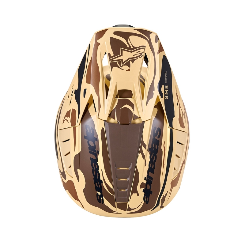 Alpinestars S-M5 Mineral casco da motocross marrone scuro opaco camo