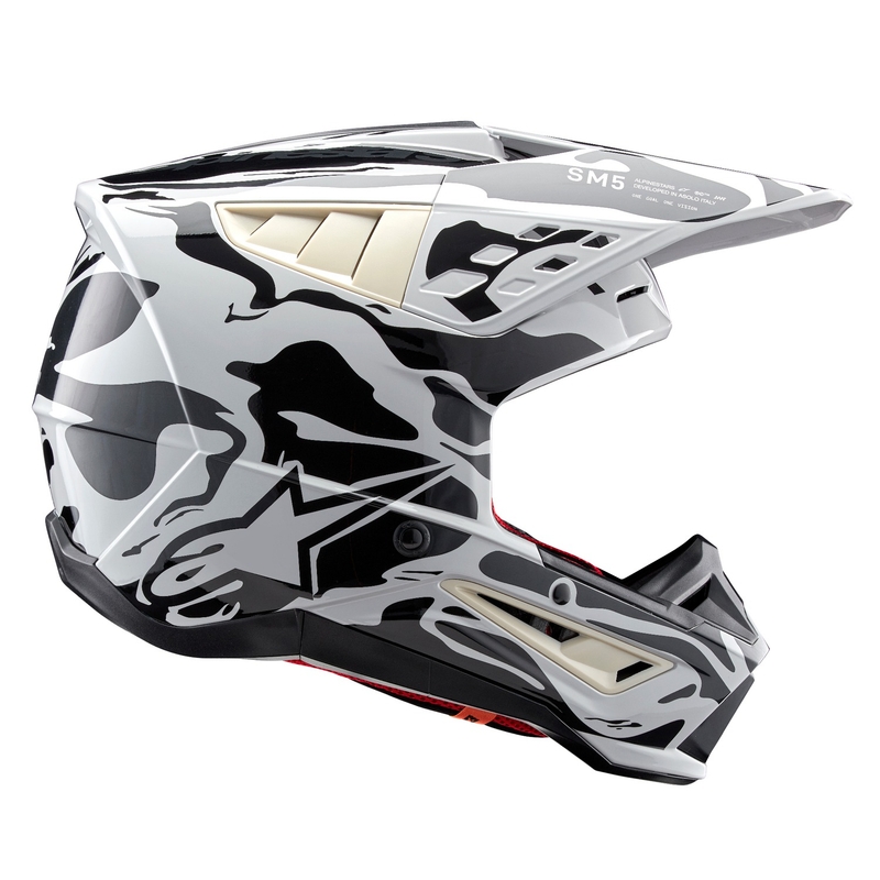 Casco da motocross Alpinestars S-M5 Mineral grey camo