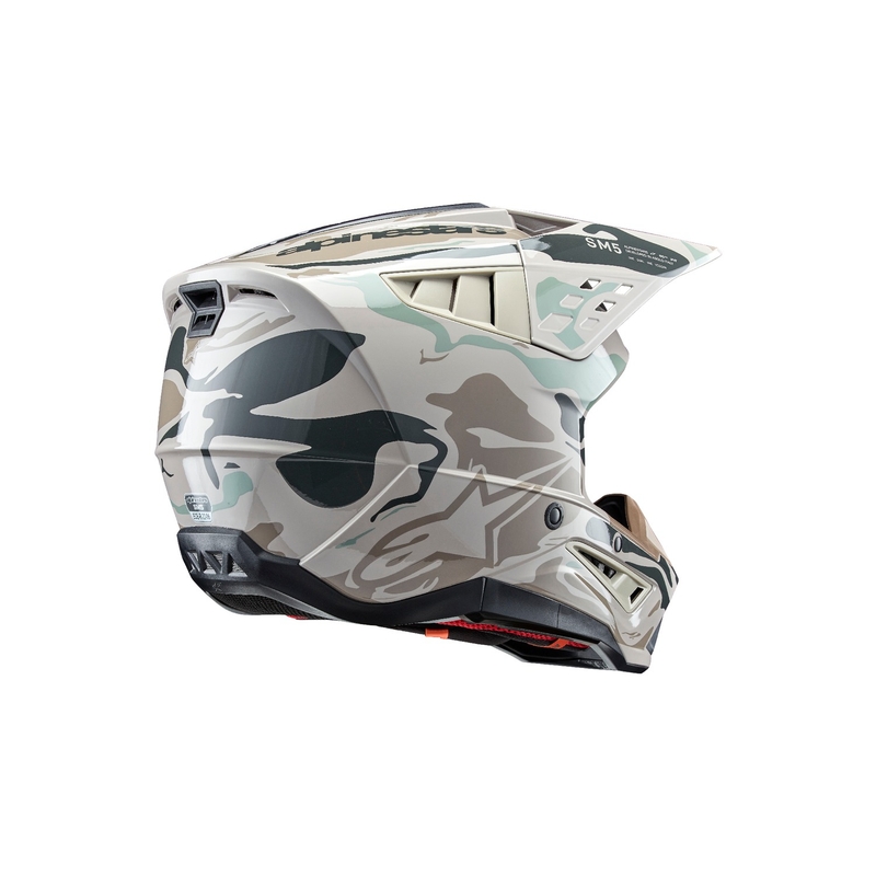 Casco da motocross Alpinestars S-M5 Mineral grigio-verde mimetico