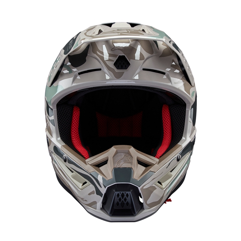 Casco da motocross Alpinestars S-M5 Mineral grigio-verde mimetico