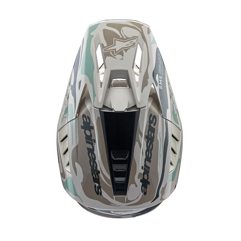 Casco da motocross Alpinestars S-M5 Mineral grigio-verde mimetico