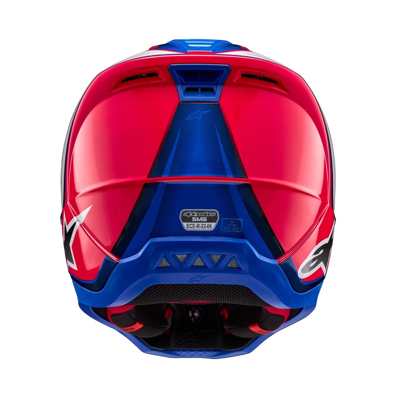 Alpinestars S-M5 Sail Casco da motocross bianco-rosa-blu