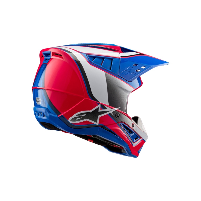 Alpinestars S-M5 Sail Casco da motocross bianco-rosa-blu