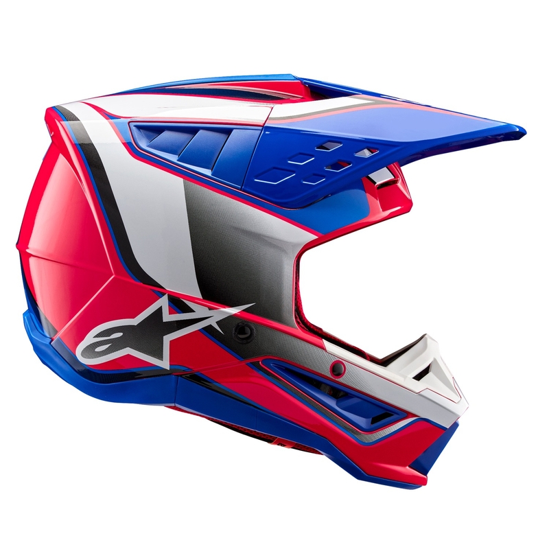 Alpinestars S-M5 Sail Casco da motocross bianco-rosa-blu