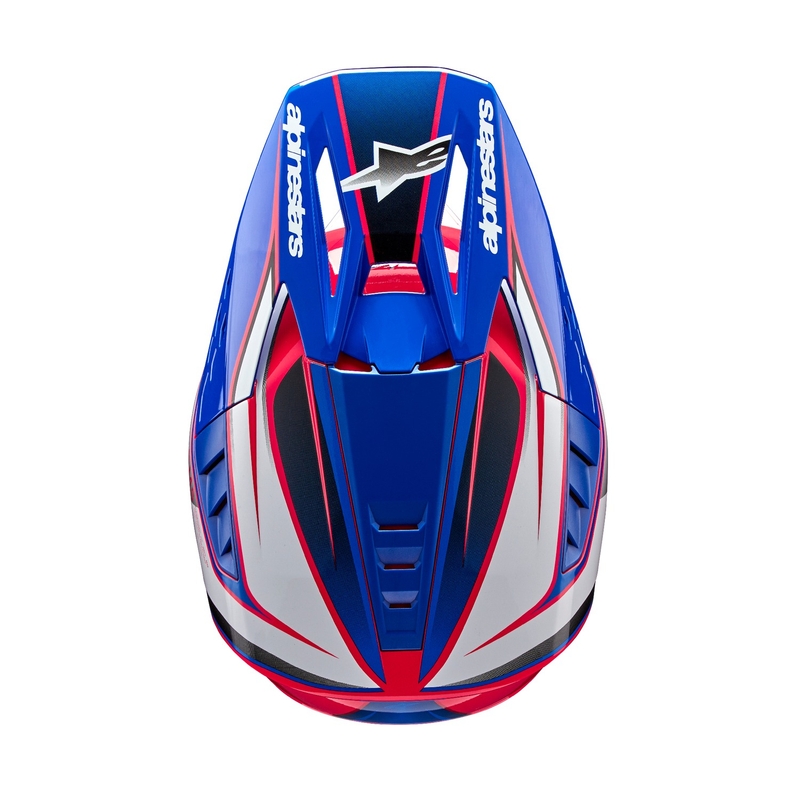 Alpinestars S-M5 Sail Casco da motocross bianco-rosa-blu