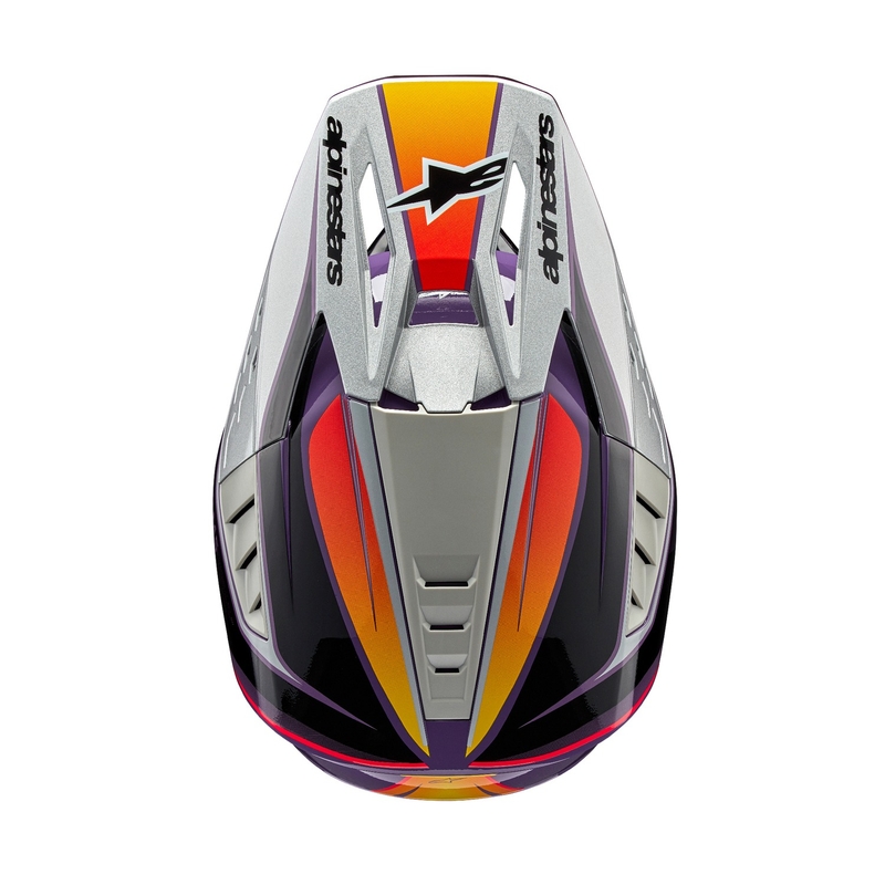 Alpinestars S-M5 Sail casco da motocross viola-nero-argento