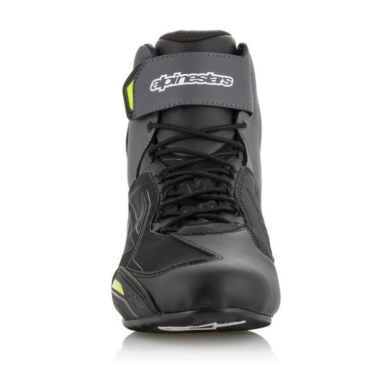 Stivali da moto Alpinestars Faster-3 Drystar nero-grigio-giallo fluo