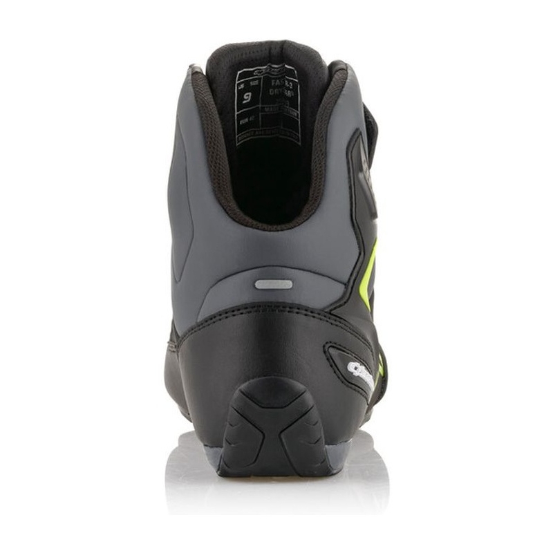Stivali da moto Alpinestars Faster-3 Drystar nero-grigio-giallo fluo