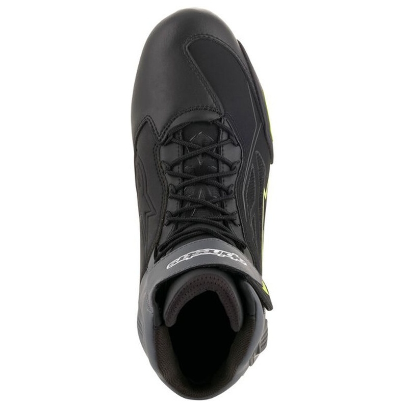 Stivali da moto Alpinestars Faster-3 Drystar nero-grigio-giallo fluo