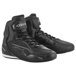 Stivali da moto Alpinestars Stella Faster nero e argento da donna