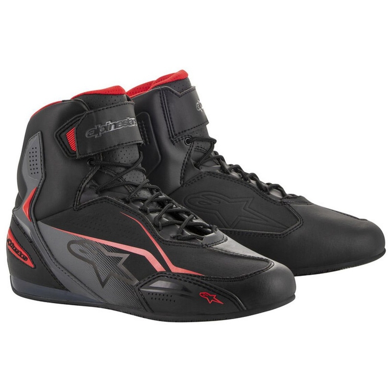 Stivali da moto Alpinestars Faster-3 nero-grigio-rosso