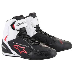 Stivali da moto Alpinestars Faster-3 neri, bianchi e rossi