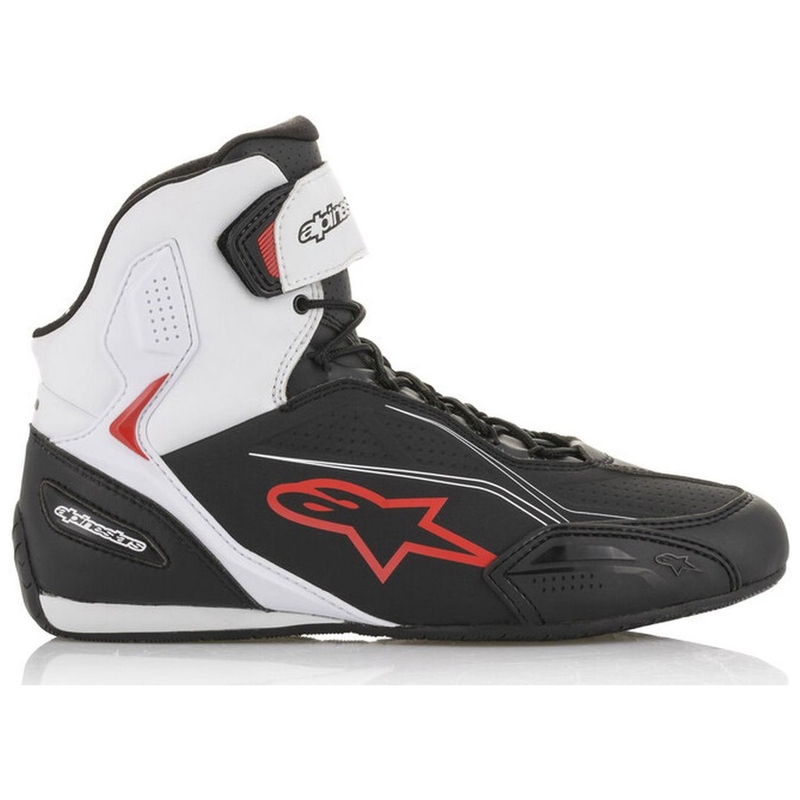Stivali da moto Alpinestars Faster-3 neri, bianchi e rossi