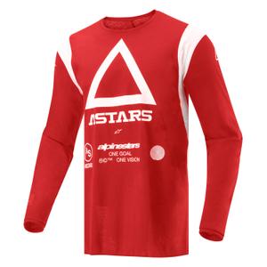 Maglia da motocross Alpinestars Techdura rosso fluo