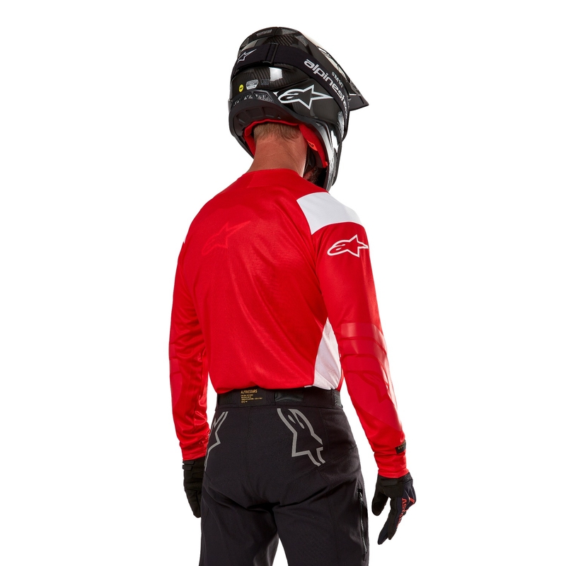 Maglia da motocross Alpinestars Techdura rosso fluo