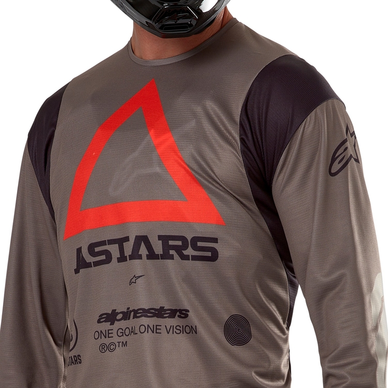 Alpinestars Techdura maglia da motocross marrone