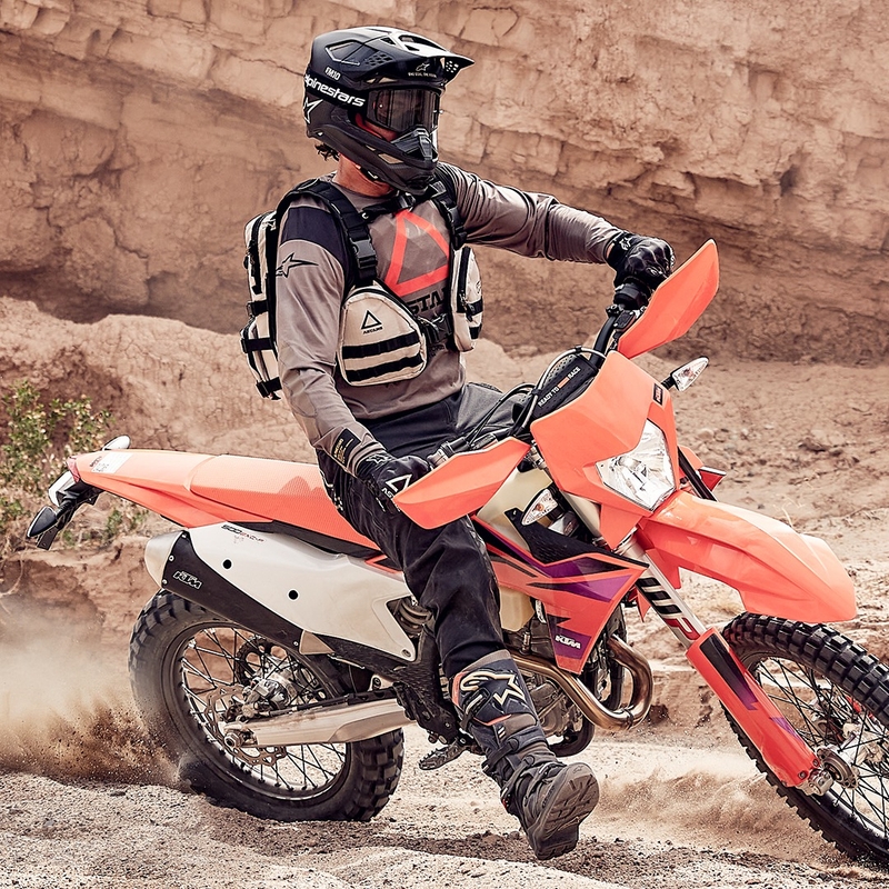 Alpinestars Techdura maglia da motocross marrone