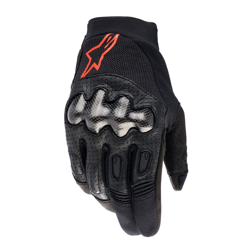 Alpinestars Megawatt 2 guanti da motocross nero-rosso fluo