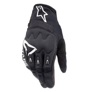 Guanti da motocross Alpinestars Techdura bianchi e neri