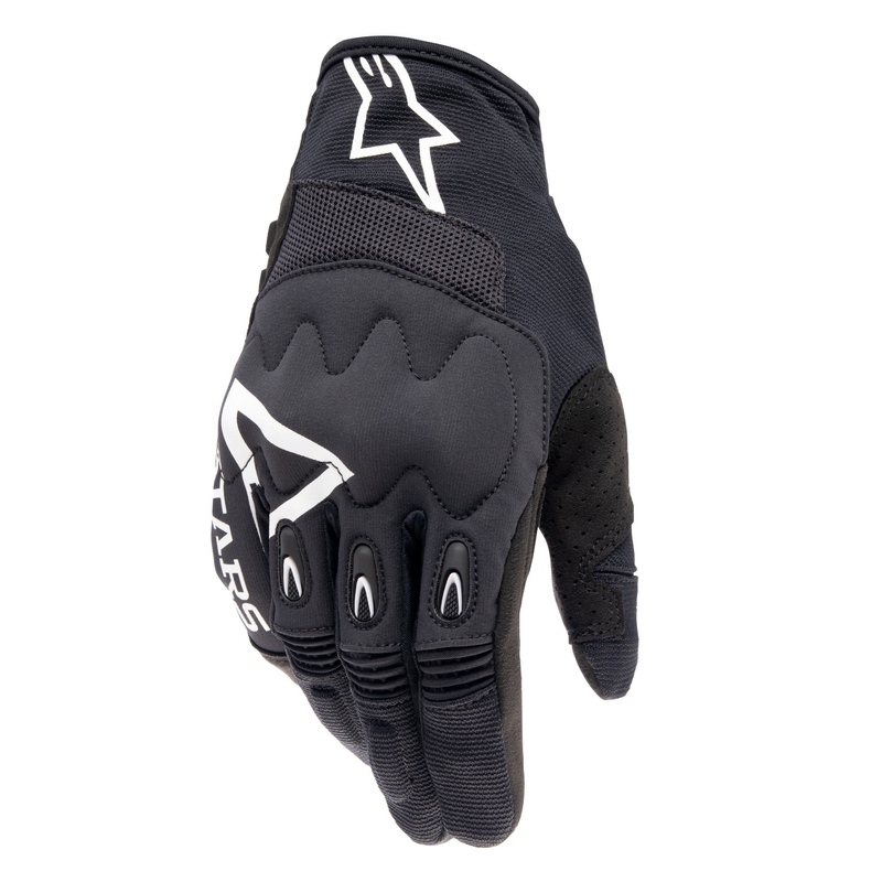 Guanti da motocross Alpinestars Techdura bianchi e neri