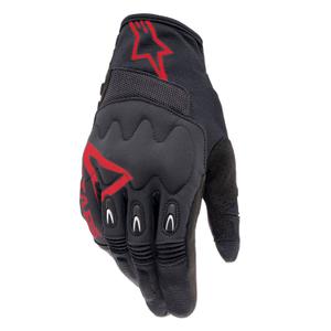 Guanti da motocross Alpinestars Techdura neri e rossi