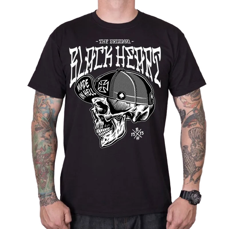 T-shirt Black Heart Mad Mike nero