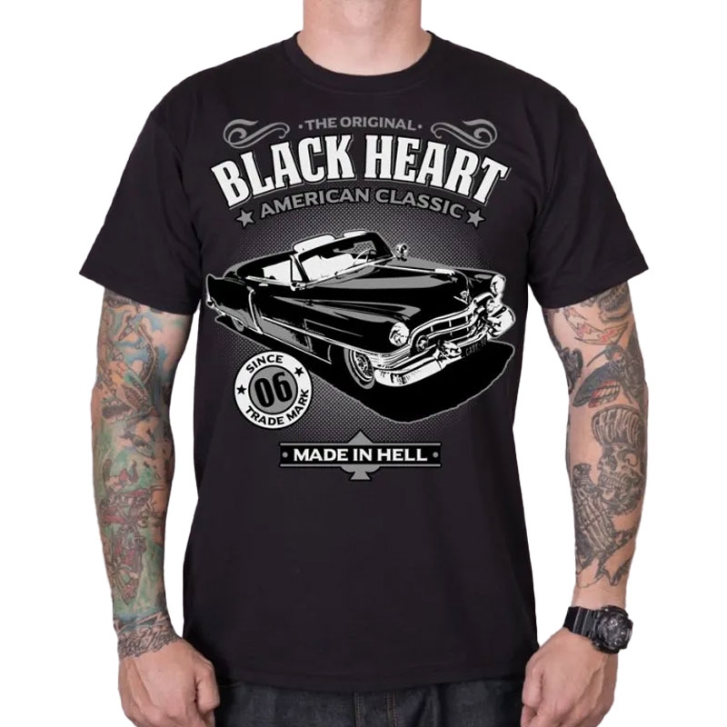 Maglietta Black Heart Cadillac nero