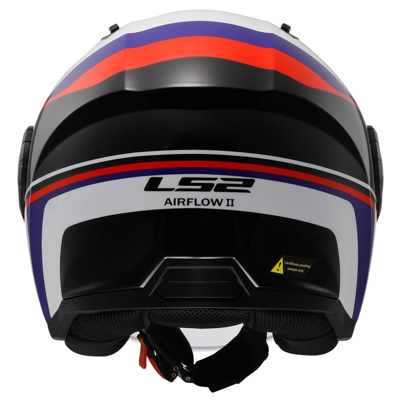 Casco moto aperto LS2 OF616 Airflow II Rush bianco-blu-rosso
