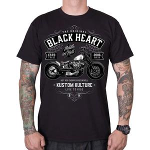 T-shirt Black Heart Moto Kult nero