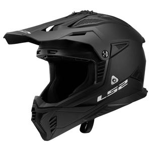 Casco da motocross LS2 MX708 Fast II Nero opaco massiccio