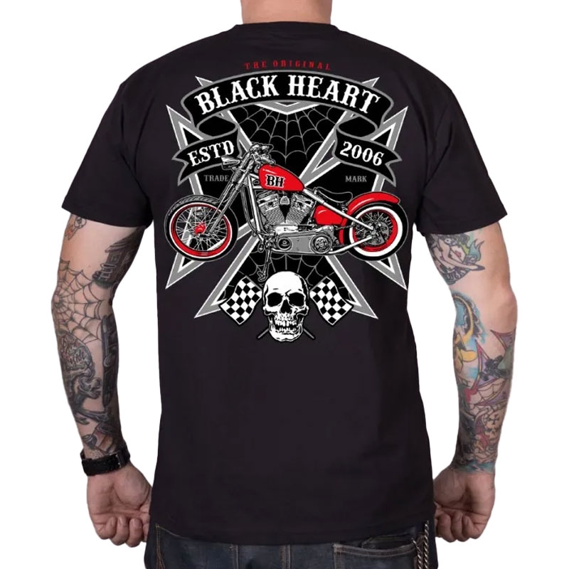 T-shirt Black Heart Rock Iron nero
