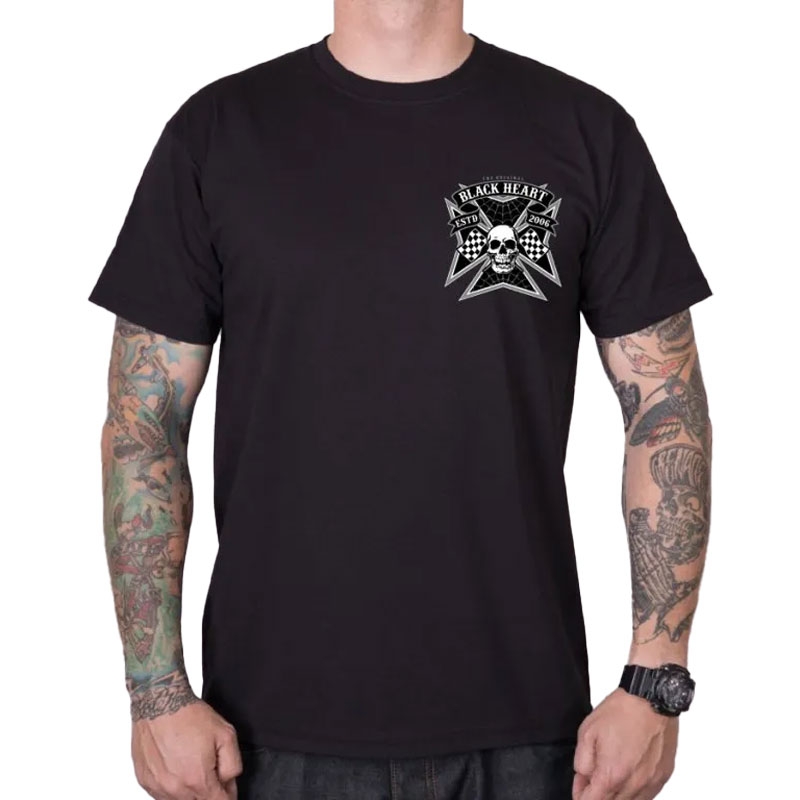 T-shirt Black Heart Rock Iron nero