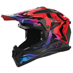 Casco da motocross LS2 MX708 Fast II Wash rosso