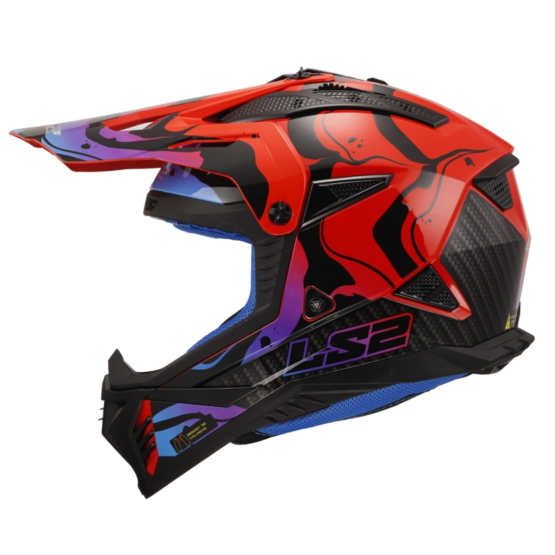 Casco da motocross LS2 MX708 Fast II Wash rosso