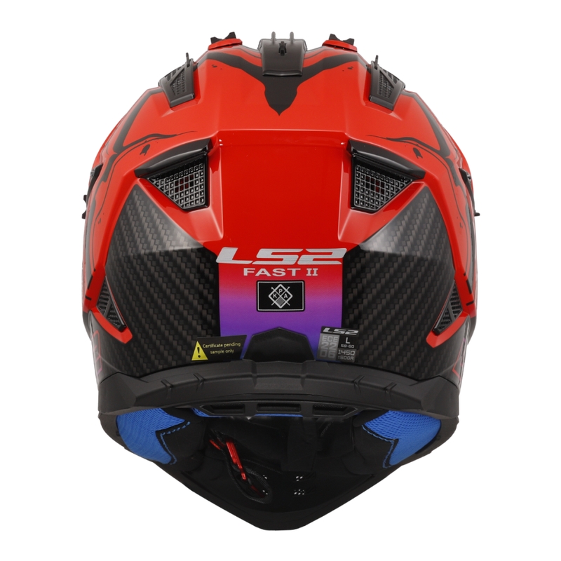 Casco da motocross LS2 MX708 Fast II Wash rosso