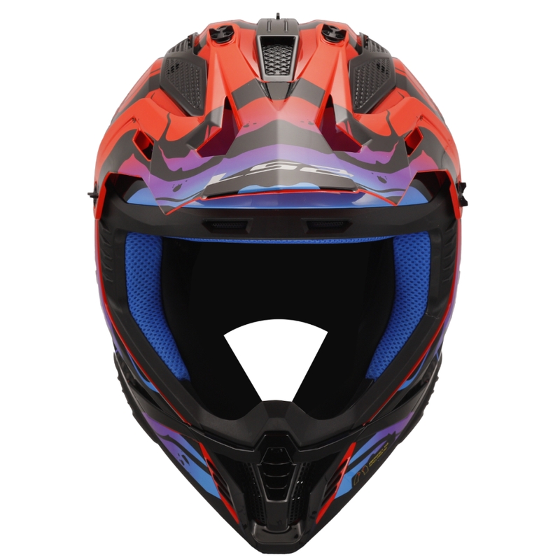 Casco da motocross LS2 MX708 Fast II Wash rosso