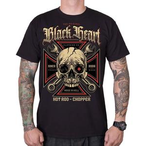 T-shirt Cuore nero Testa di chiave nera