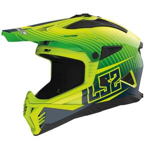 Casco da motocross LS2 MX708 Fast II Duck verde-giallo