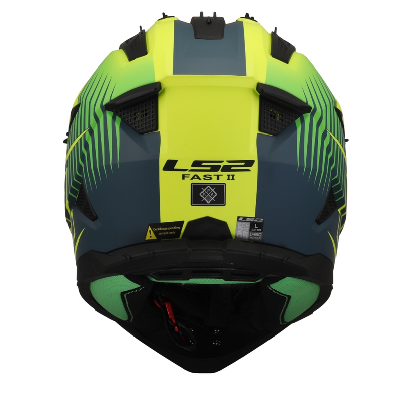Casco da motocross LS2 MX708 Fast II Duck verde-giallo